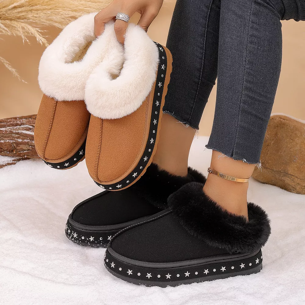 Faux Fur Lined Platform Ankle Boots, image 2