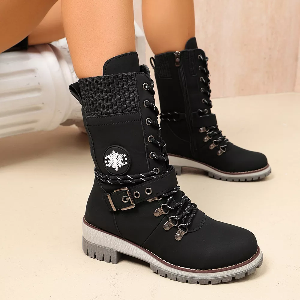 Round Toe Lace Up Boots, image 11