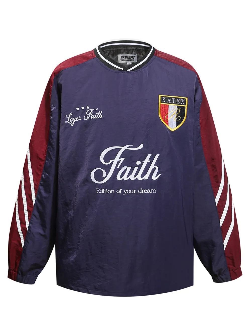 Men's Contrast Pullover Windbreaker with Embroidered Detail, image 2