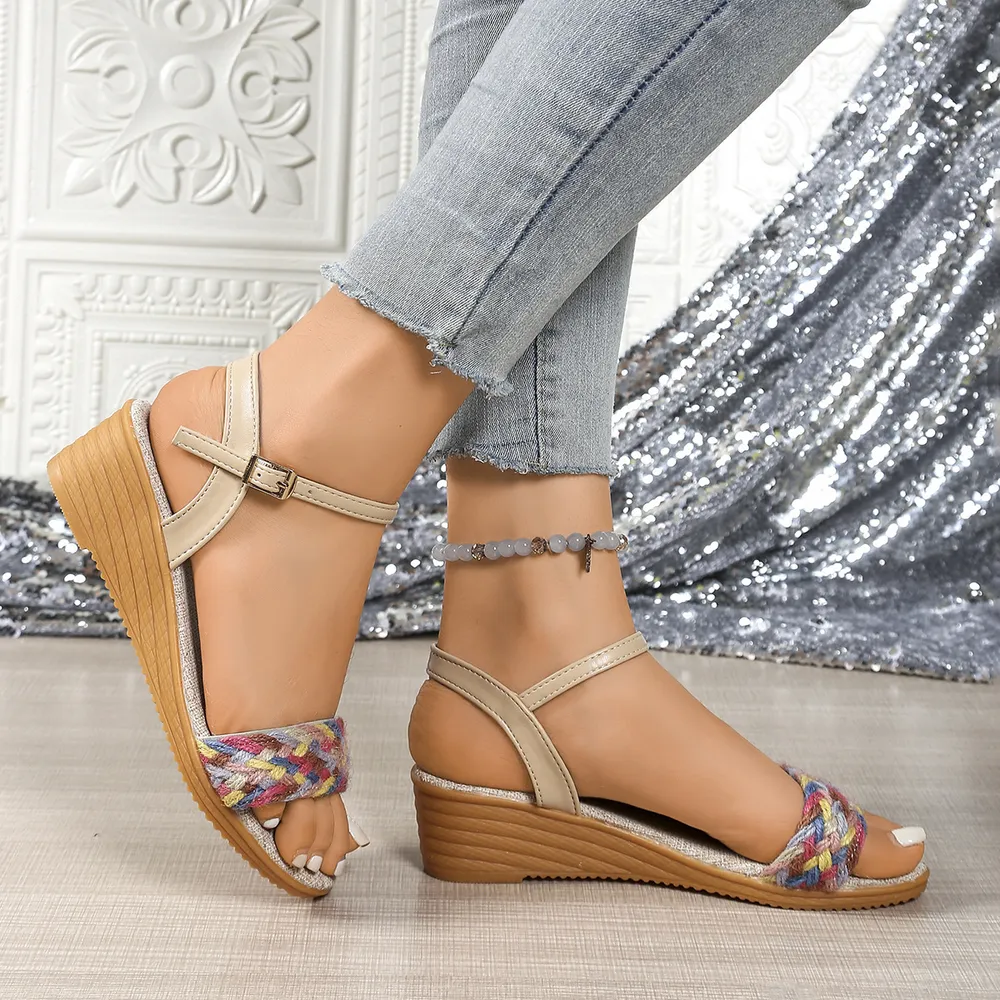 Ankle Strap Wedge Sandals, image 6