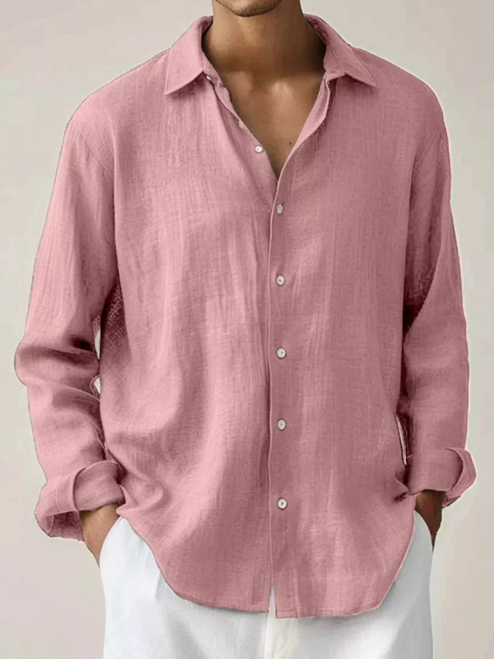 Men's Full Size Button Up Long Sleeve Shirt Plus Size, image 6