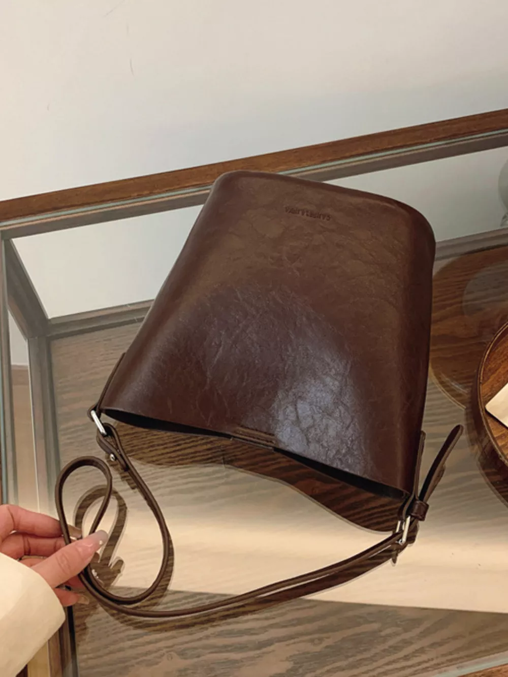 Vintage Style Bucket Crossbody Bag, image 3