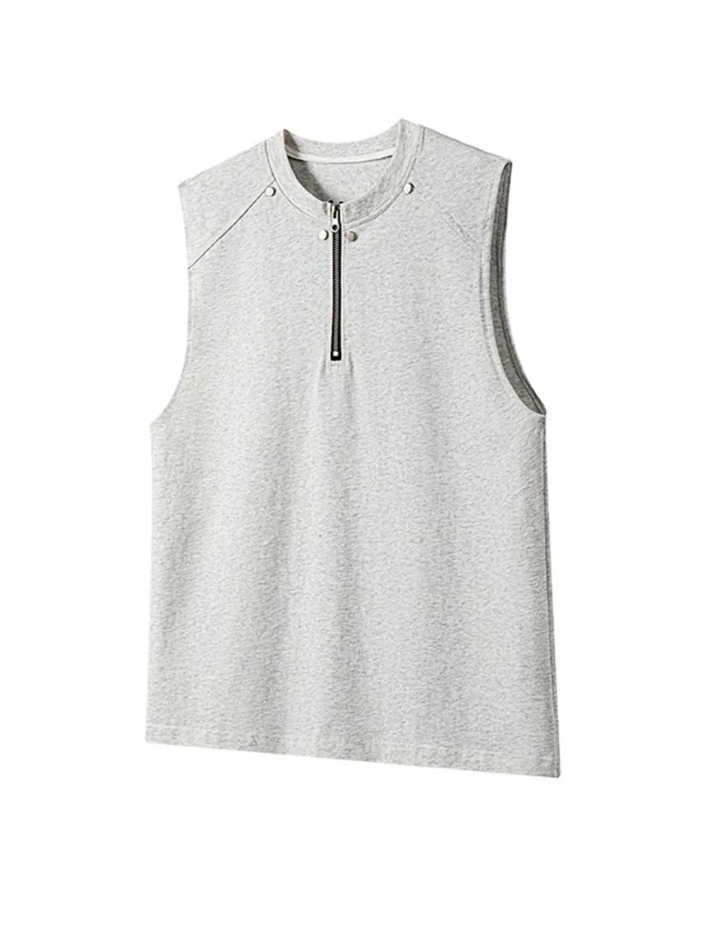 Men's Sleeveless Quarter-Zip Tank Top, image 2