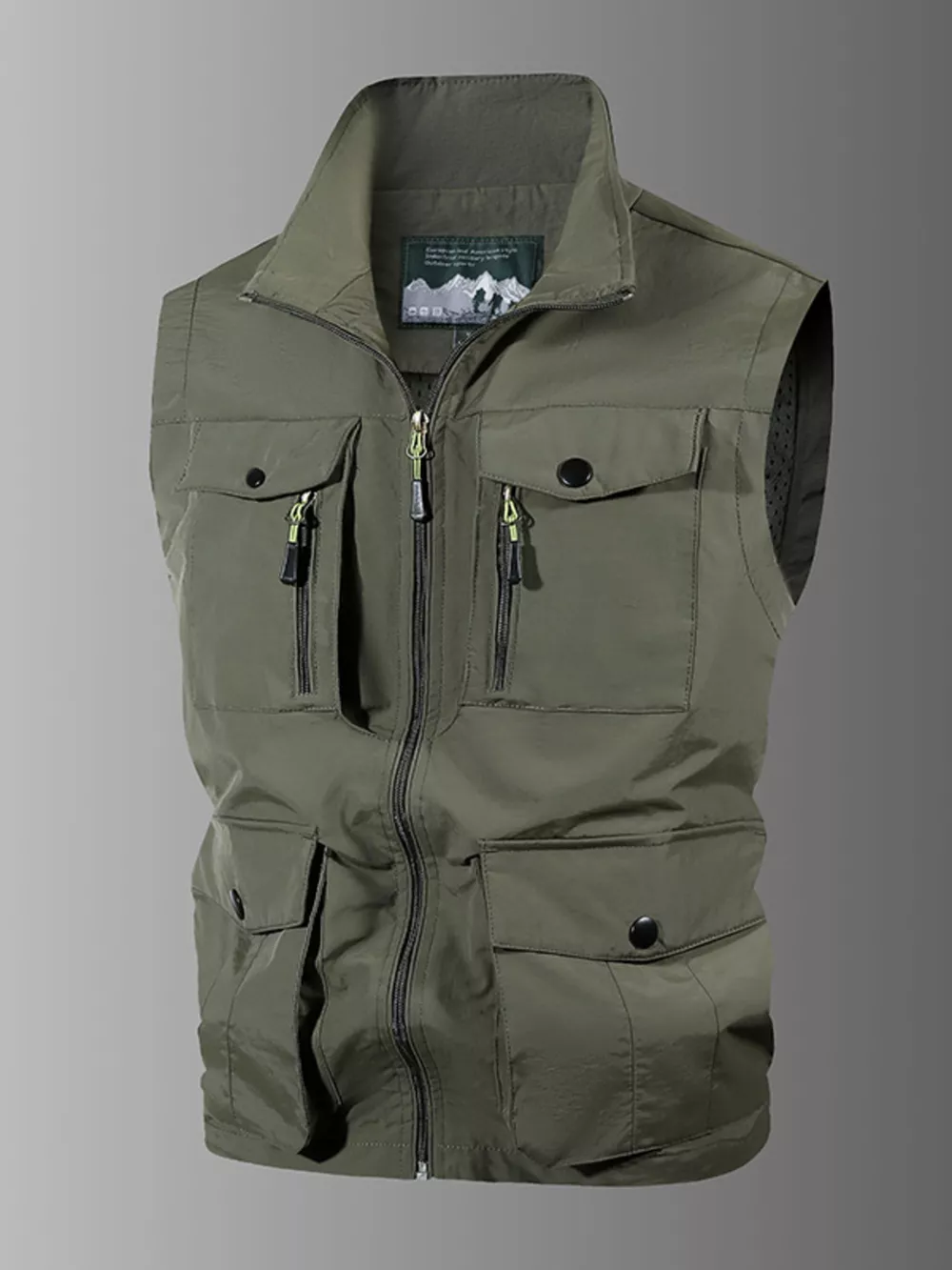 Men's Plus Size Multi-Pocket Outdoor Vest