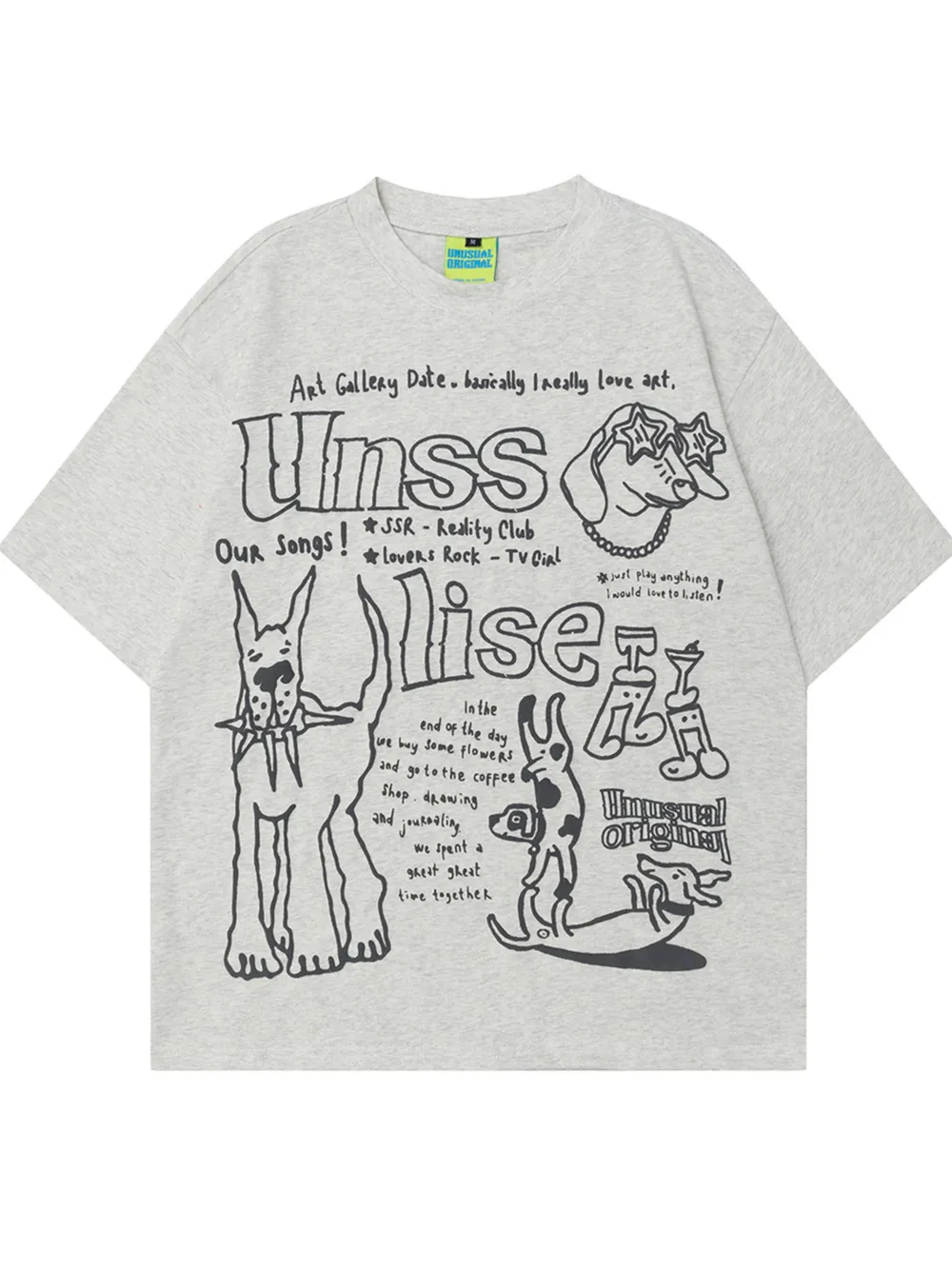 Men‘s Graphic Round Neck Oversized T-Shirt, image 5