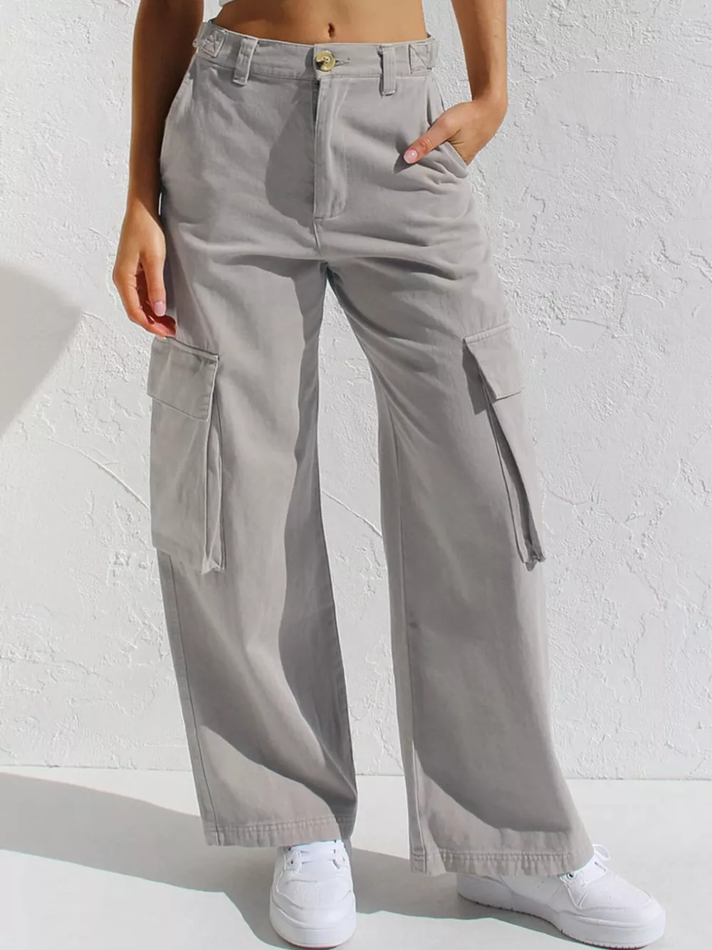 High-Waisted Wide Leg Cargo Jeans, image 15