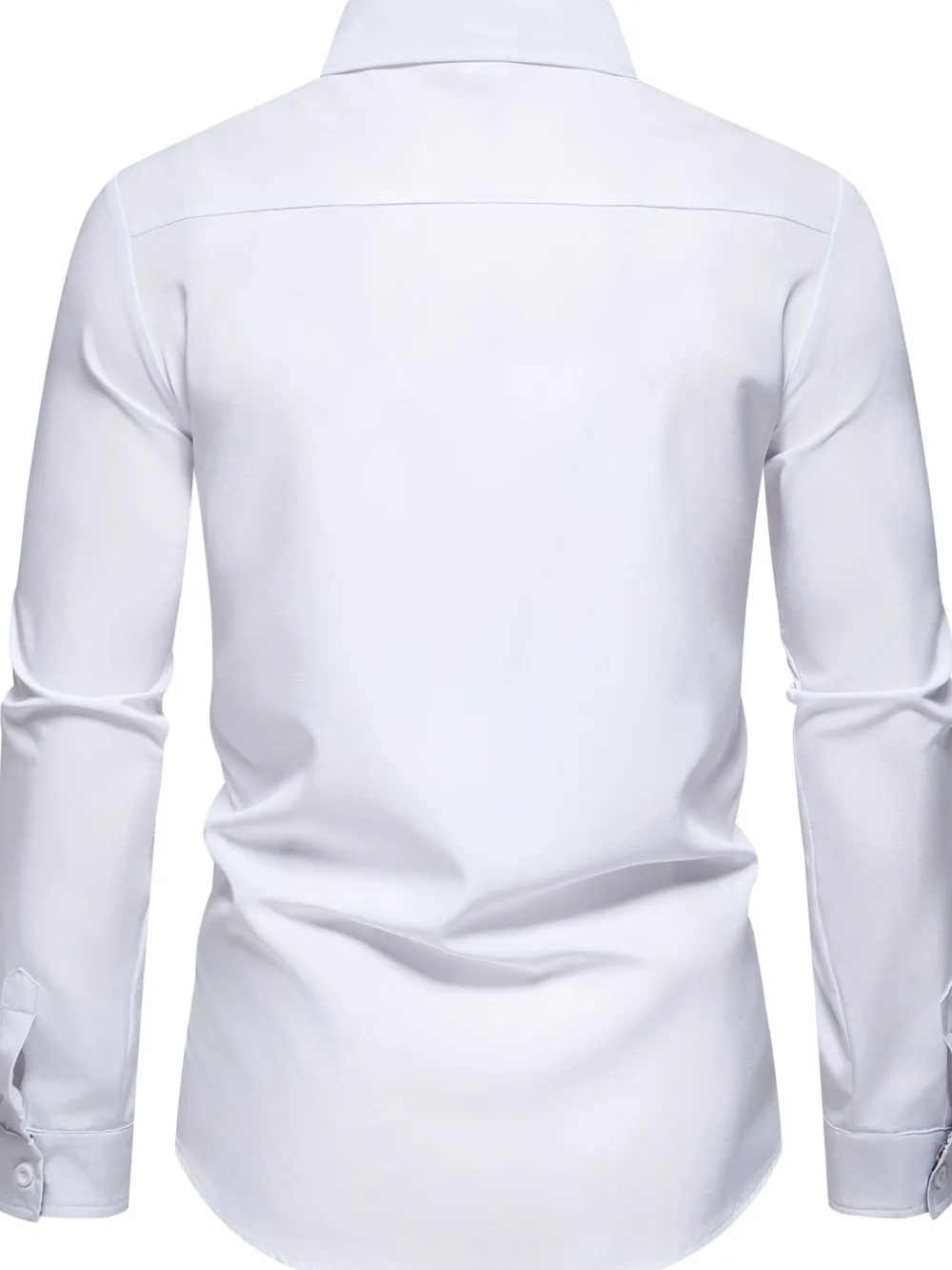 Men's Button-Down Shirt with Checkered Contrast Trim, image 6