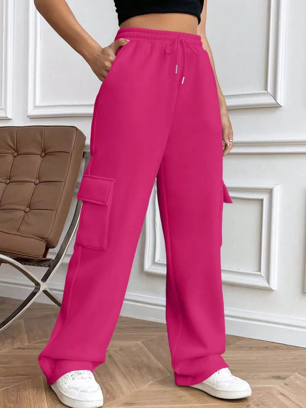 Relaxed Fit Pants with Drawstring Waist, image 21
