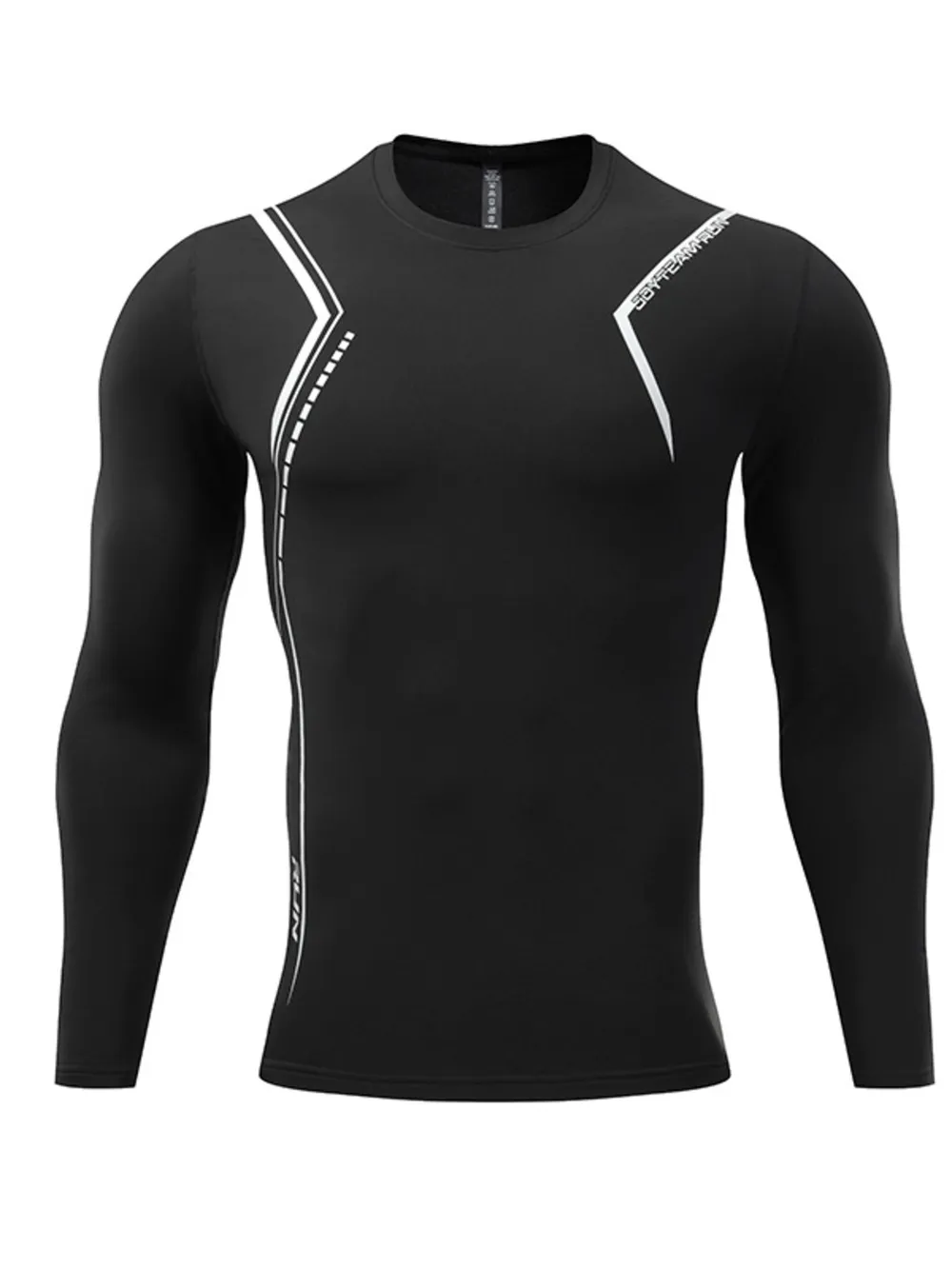 Men's Full Size Round Neck Long Sleeve Active T-Shirt Plus Size