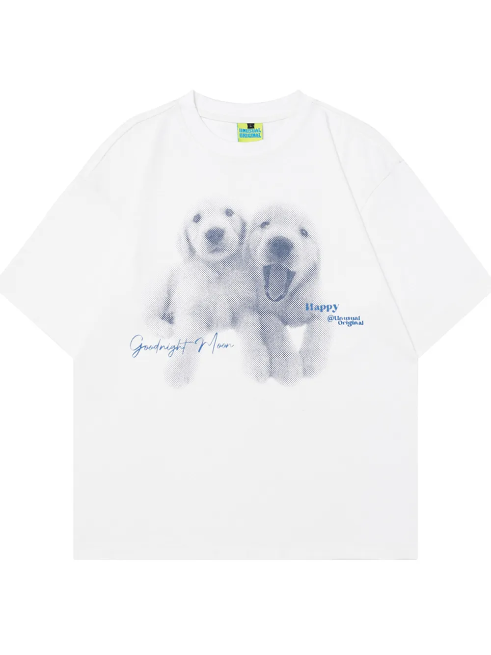 Men's Cute Puppies Graphic Short Sleeve Oversized T-Shirt, image 3