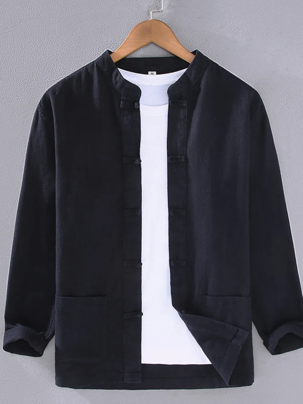 Men's Plus Size Button Up Long Sleeve Shirt, image 2
