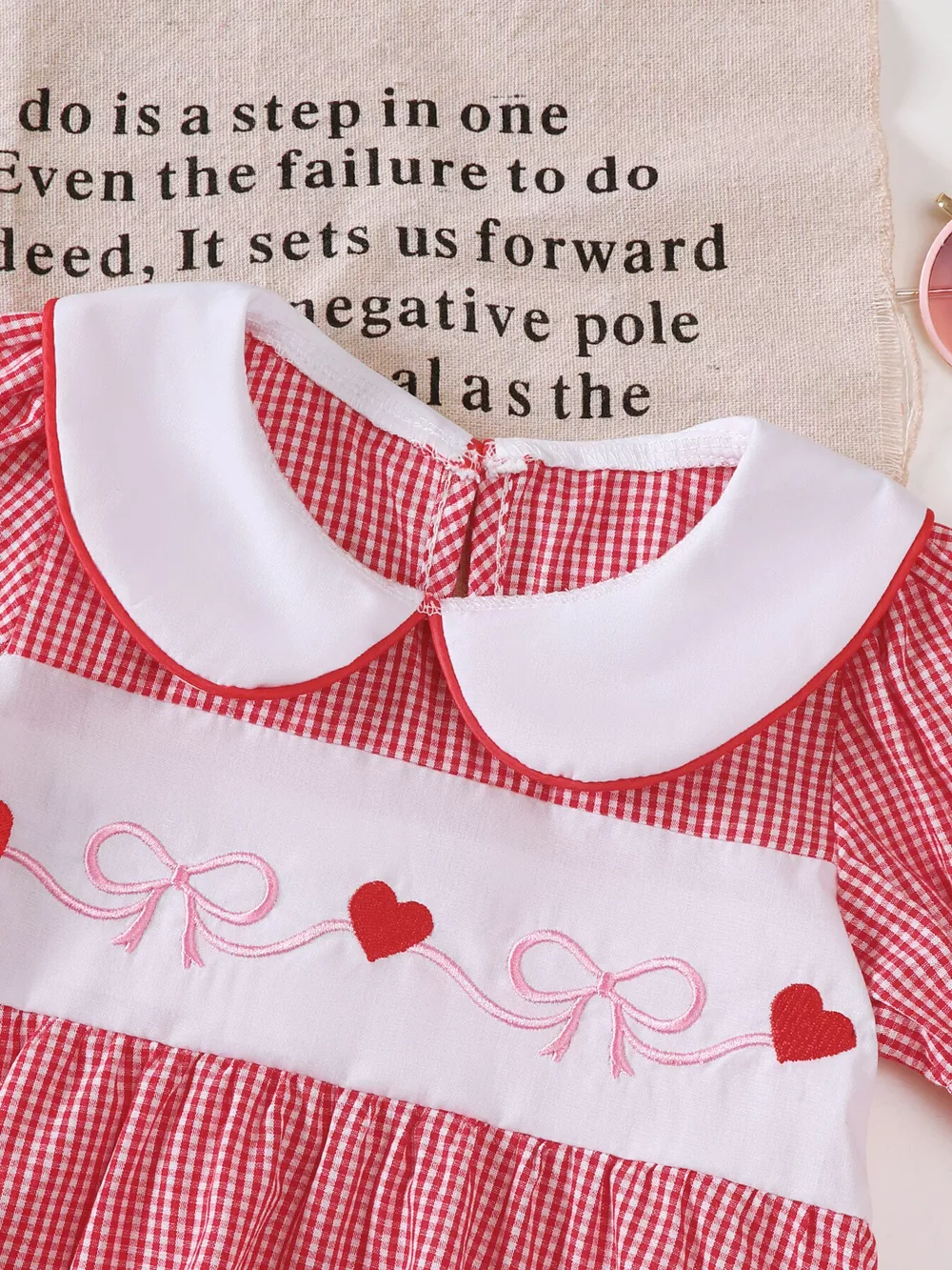 Children's Gingham 'LOVE' Top and Shorts Set, image 11