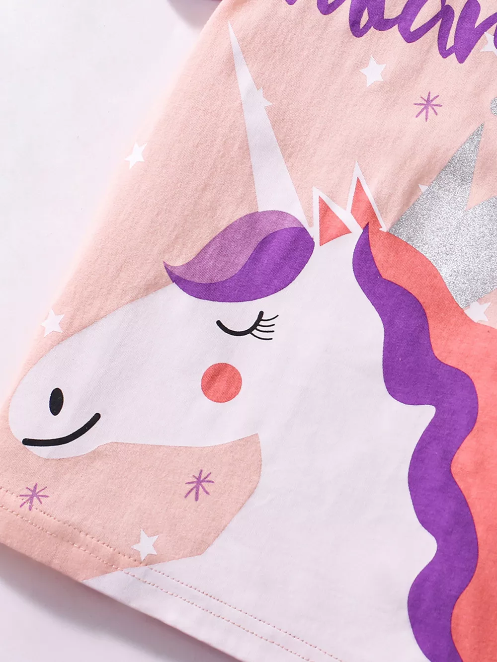 Children's Unicorn Short Sleeve Top and Shorts Set, image 4