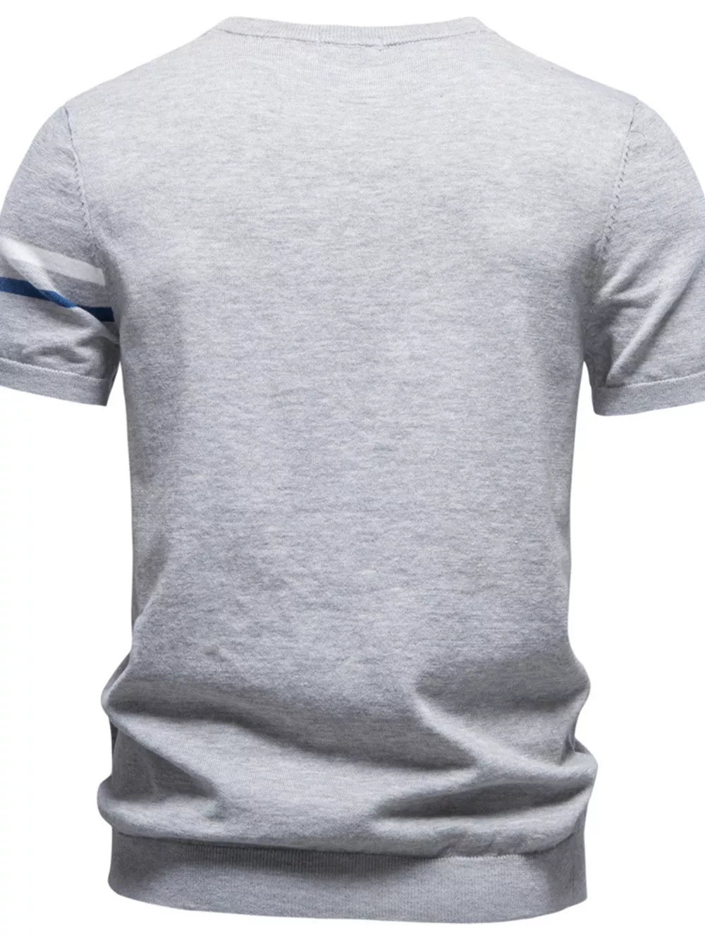 Men's Casual Striped Sleeve T-Shirt, image 2
