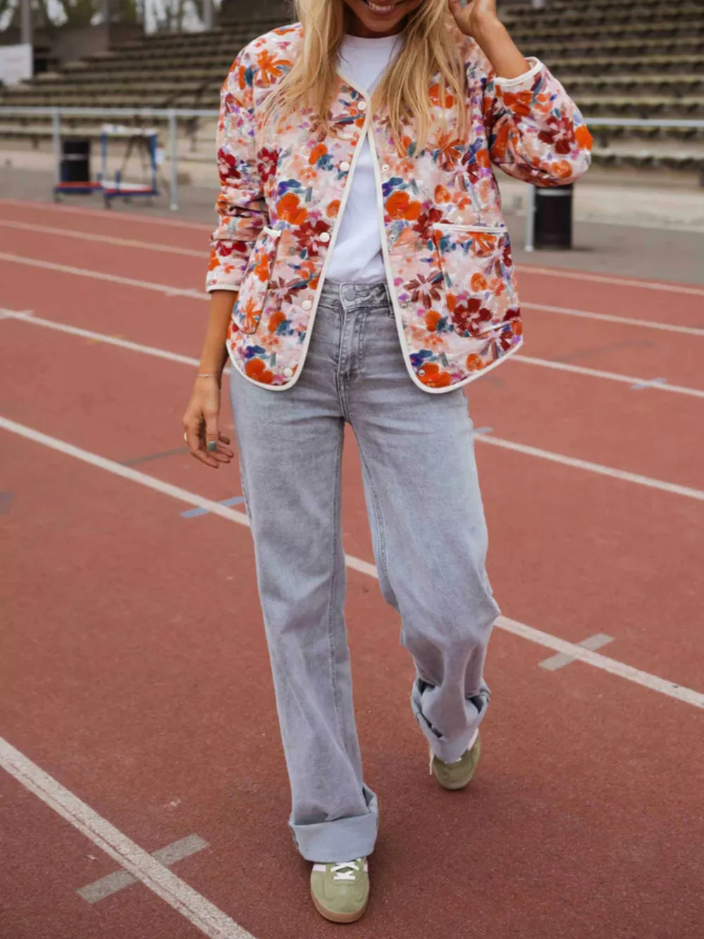 Floral Print Quilted Lightweight Outerwear, image 4