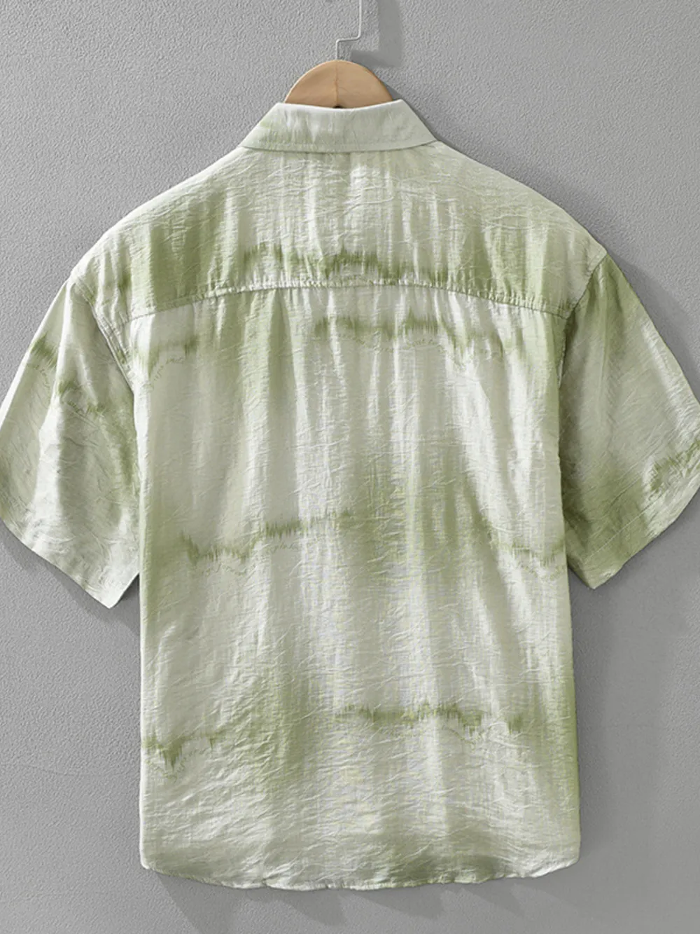 Men's Plus Size Printed Short Sleeve Button-Up Shirt, image 3