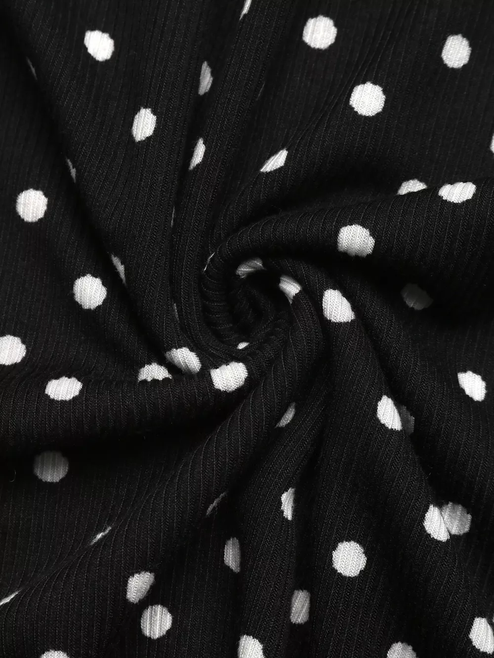Polka Dot Long Sleeve Ruffle Hem Mini Dress, image 11