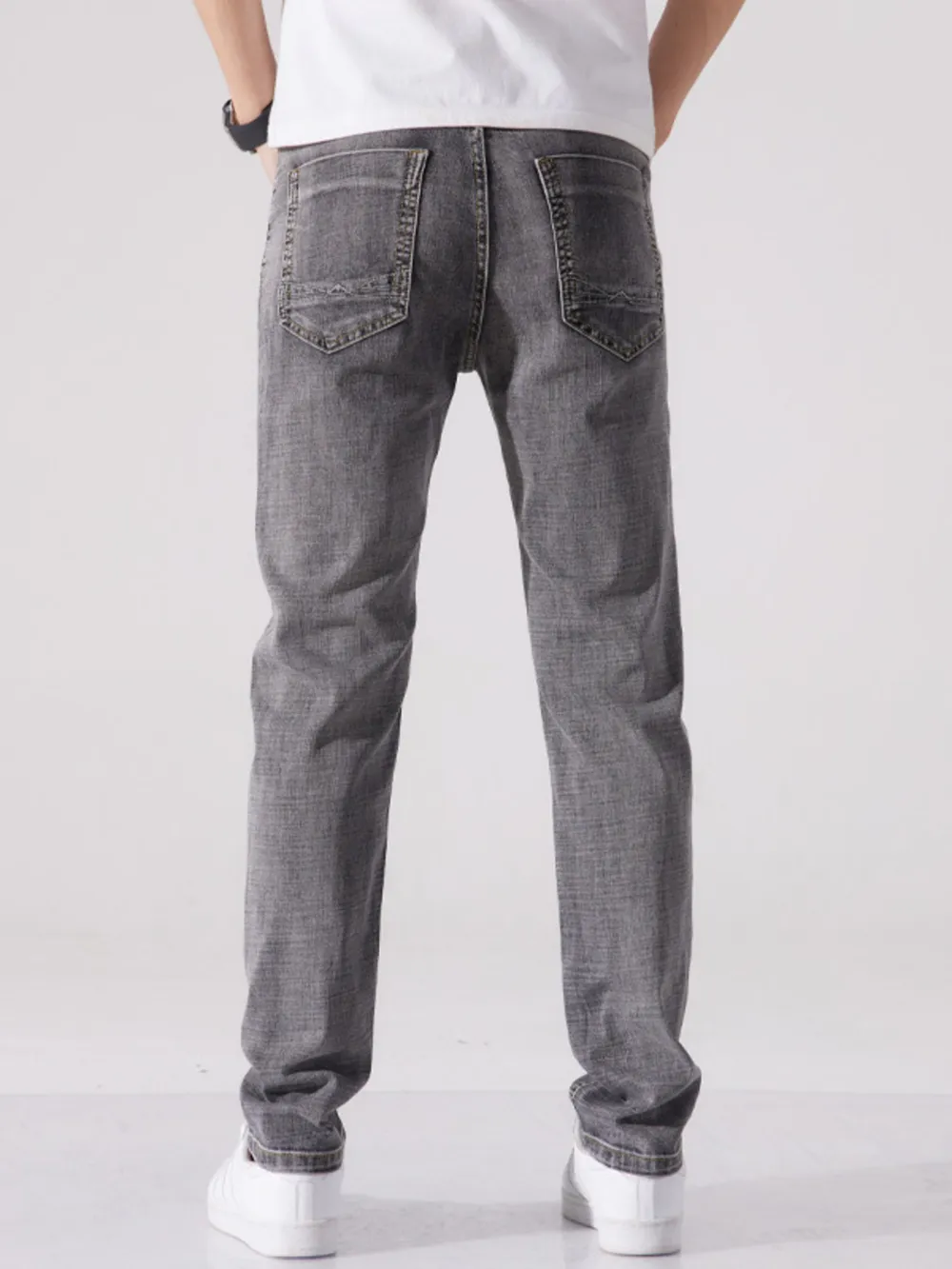 Men's Slim Fit Washed Jeans, image 3