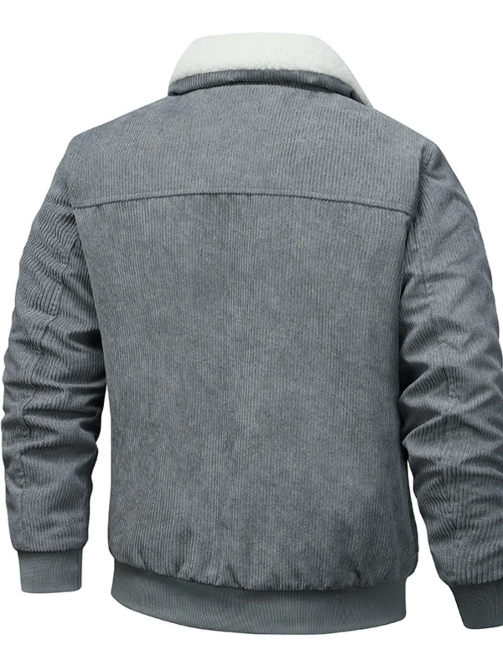 Men's Full Size Sherpa-Lined Corduroy Jacket Plus Size, image 3
