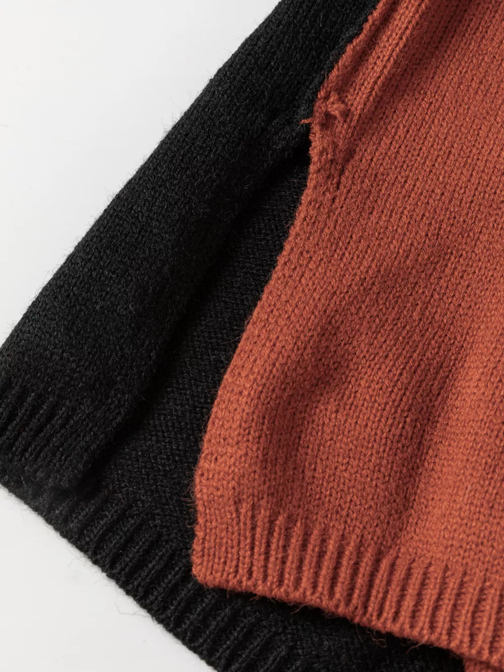Color Block Turtleneck Drop Shoulder Knit Sweater, image 10