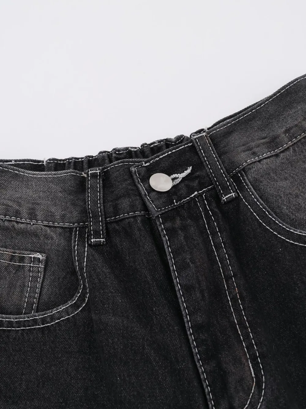 Men's Vintage Washed Wide Leg Denim Jeans, image 11