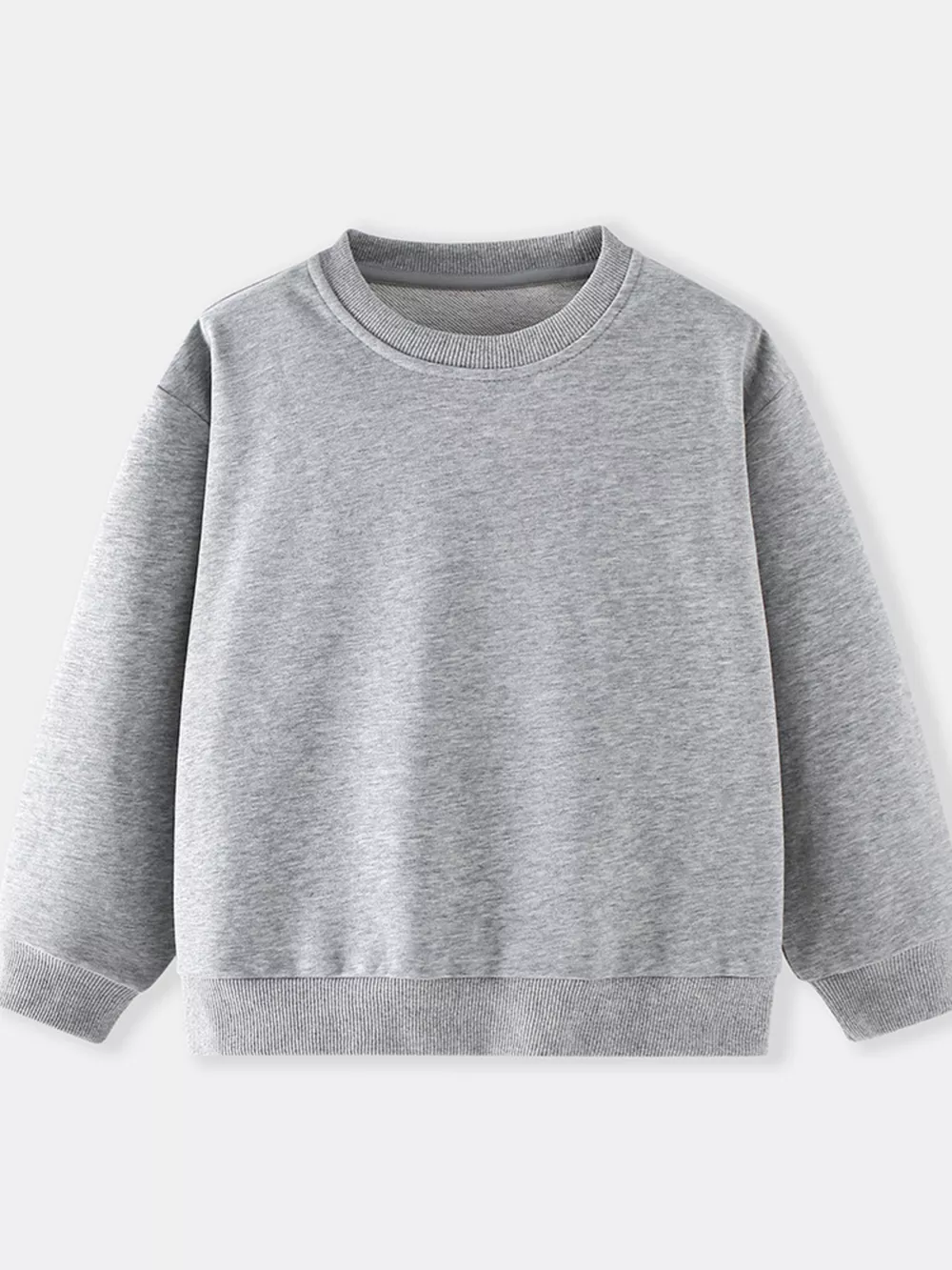 Children's Casual Solid Color Crew Neck Sweatshirt, image 14