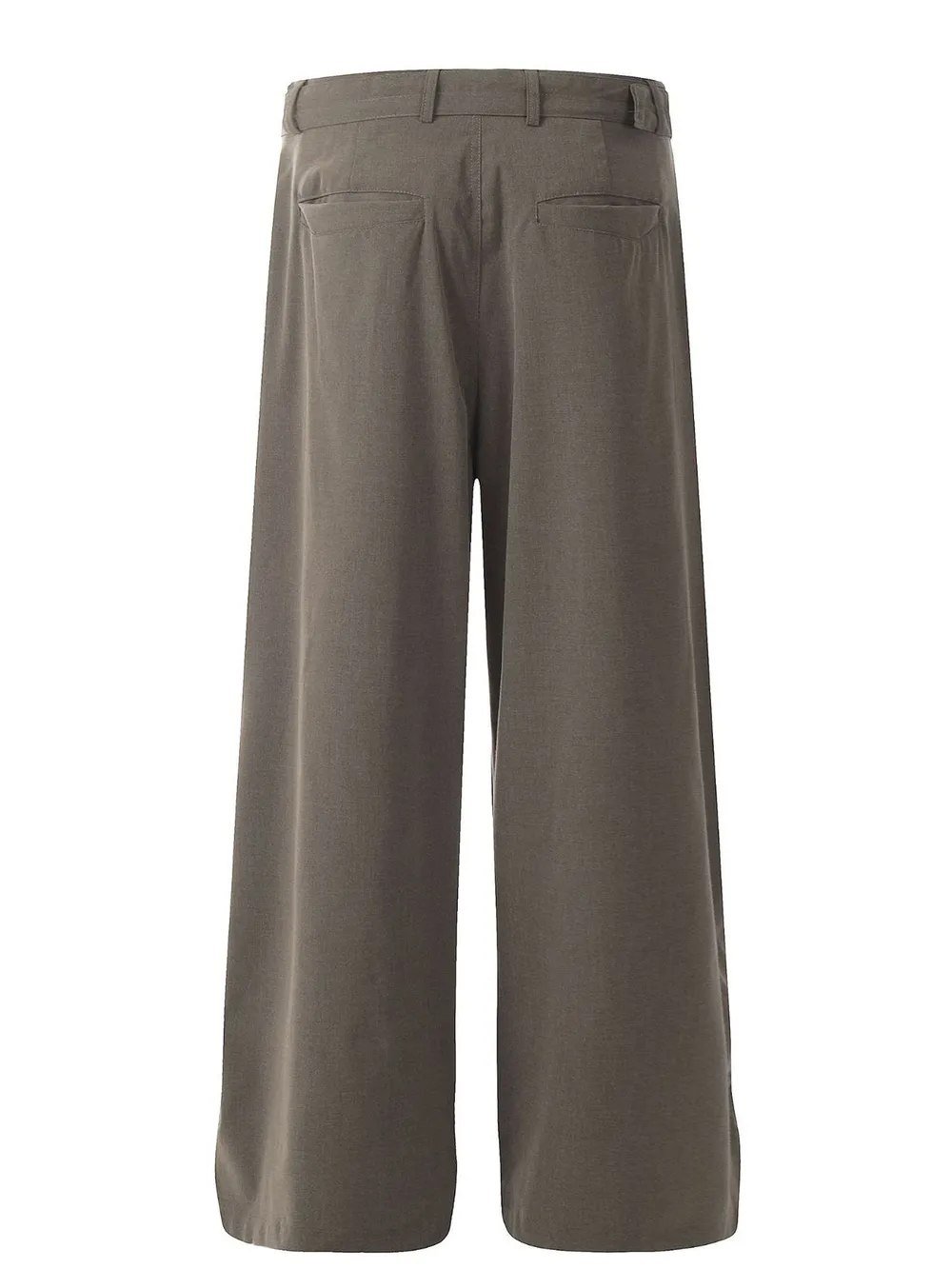 Men's Wide Leg High Waist Pants with Belt, image 6