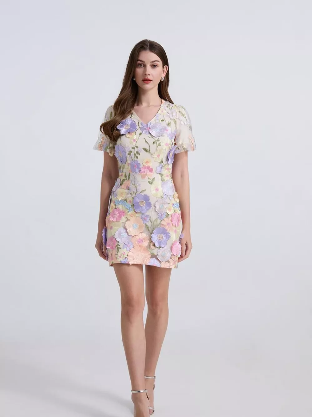 Floral Puff Sleeve Mini Dress, image 22