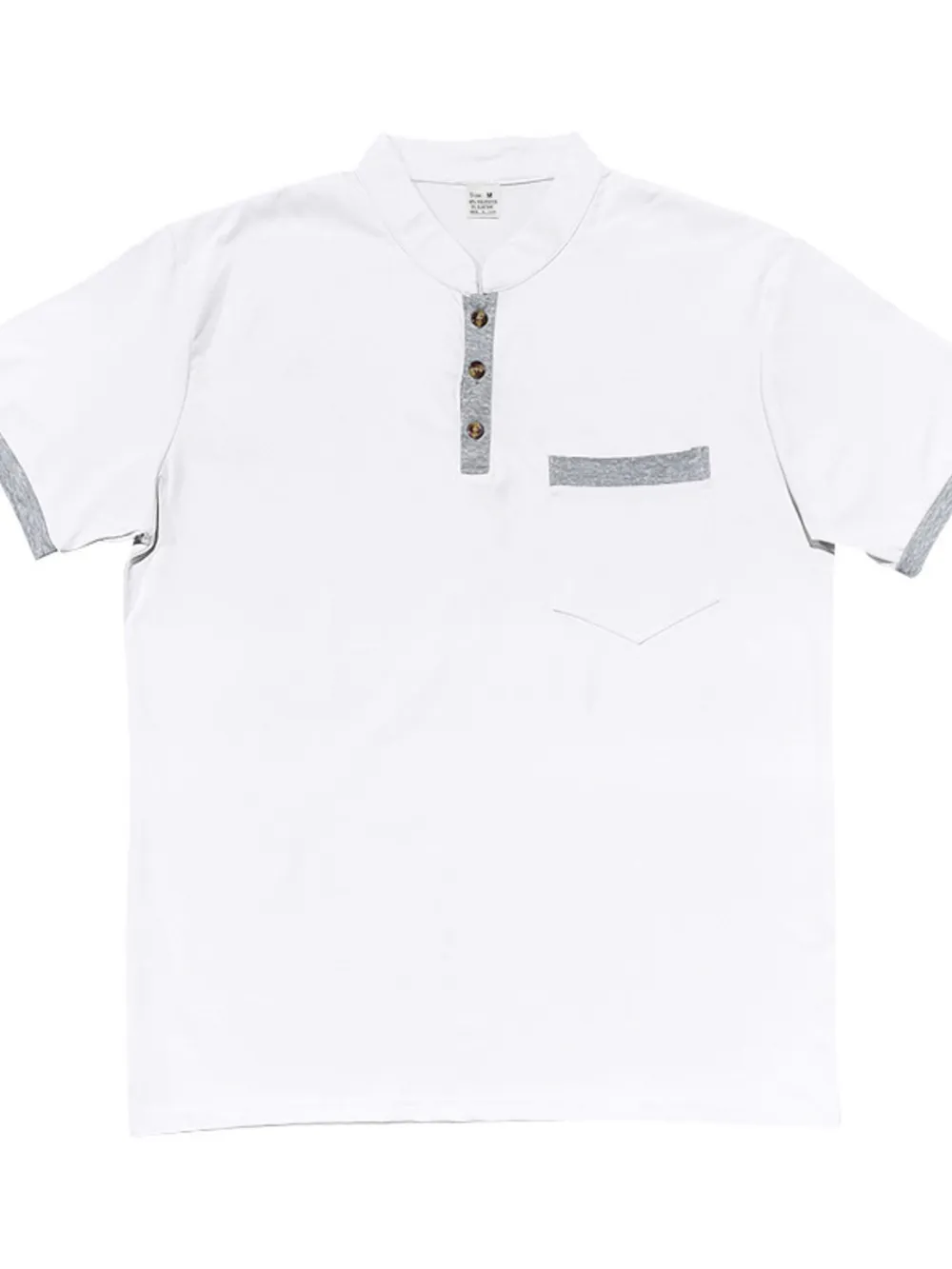 Men's Full Size Button Detail Short Sleeve Top Plus Size, image 17