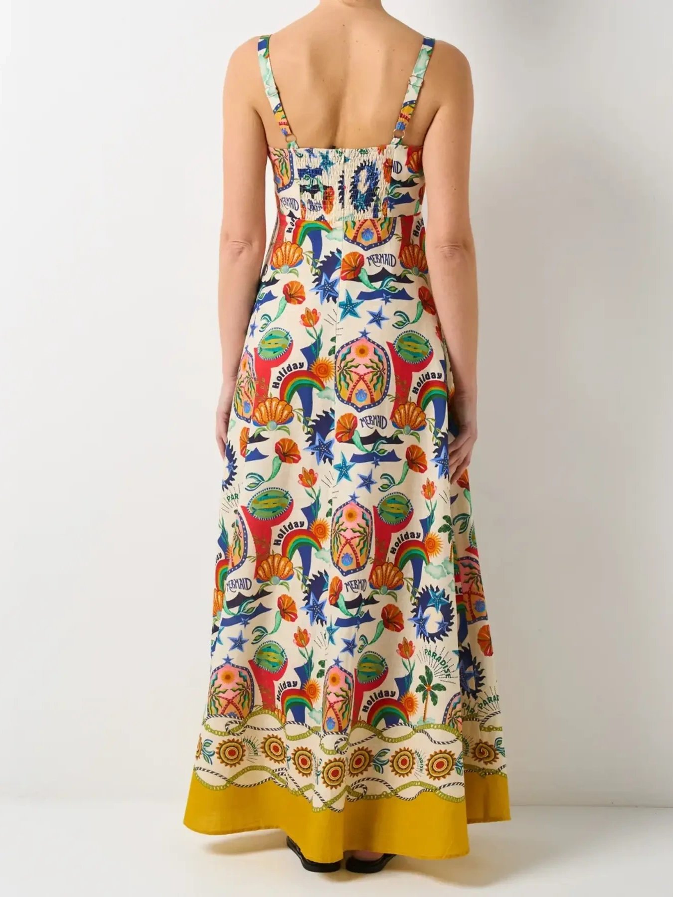 Printed Square Neck Maxi Cami Dress, image 5
