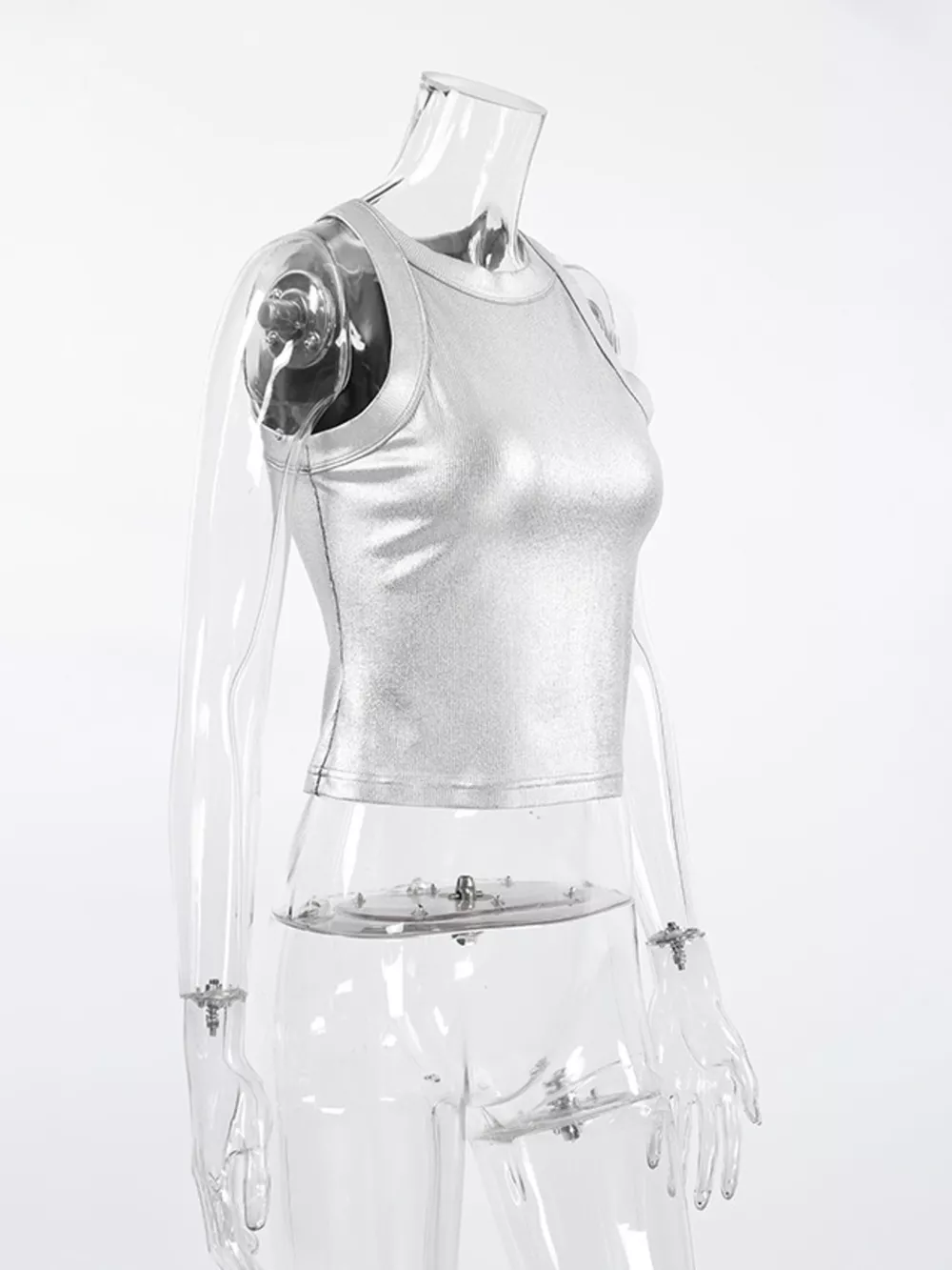 Ribbed Racerback Tank Top, image 6