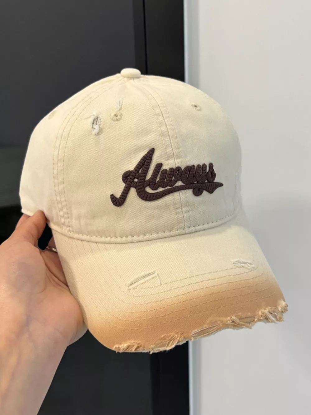 Distressed Embroidered Baseball Cap, image 3