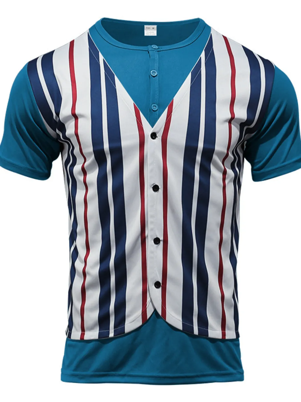 Men's Full Size Striped Short Sleeve T-Shirt Plus Size, image 9