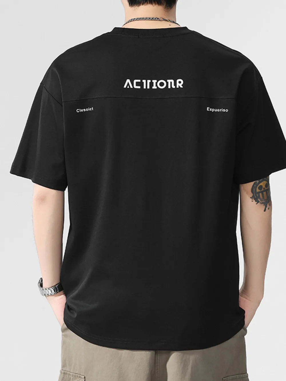 Men's Plus Size Round Neck Short Sleeve T-Shirt, image 2