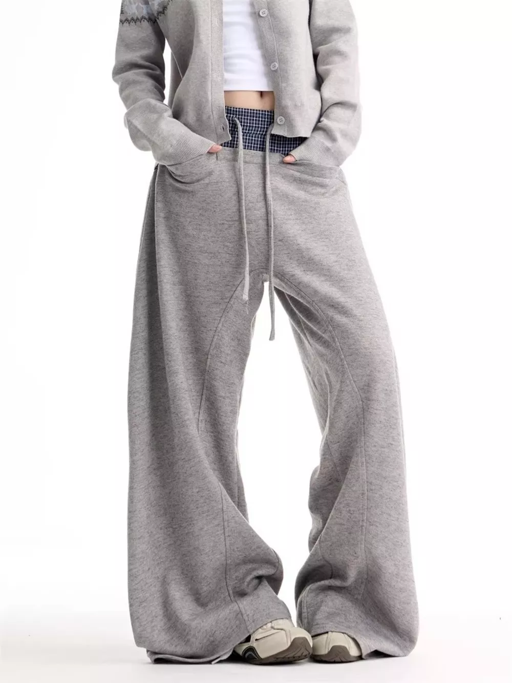 Men's Wide Leg Drawstring Pants, image 6