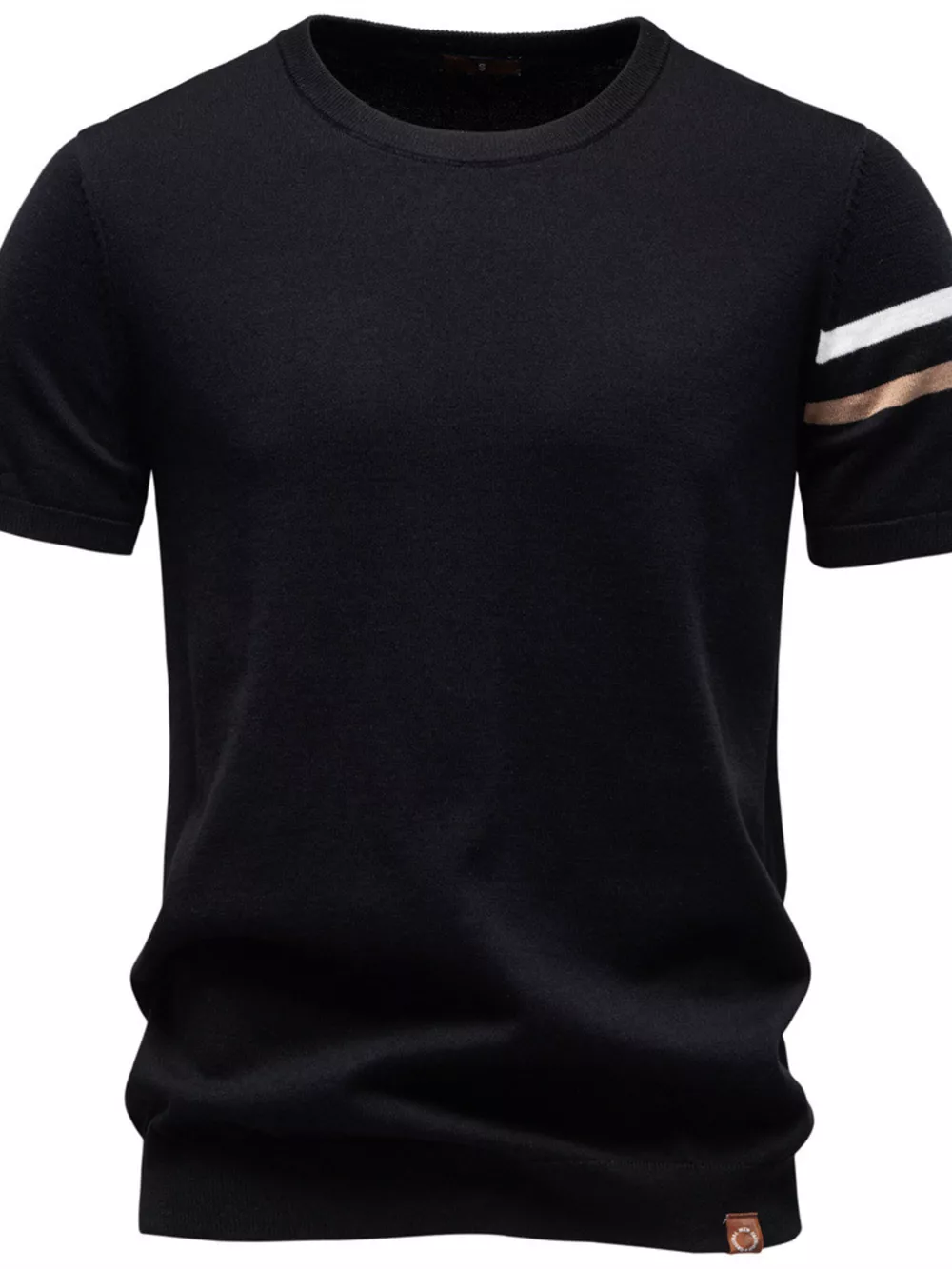 Men's Casual Striped Sleeve T-Shirt, image 7
