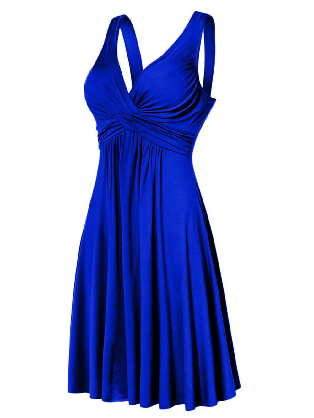 Full Size Twisted Sleeveless Ruched Waist A-Line Dress Plus Size, image 9