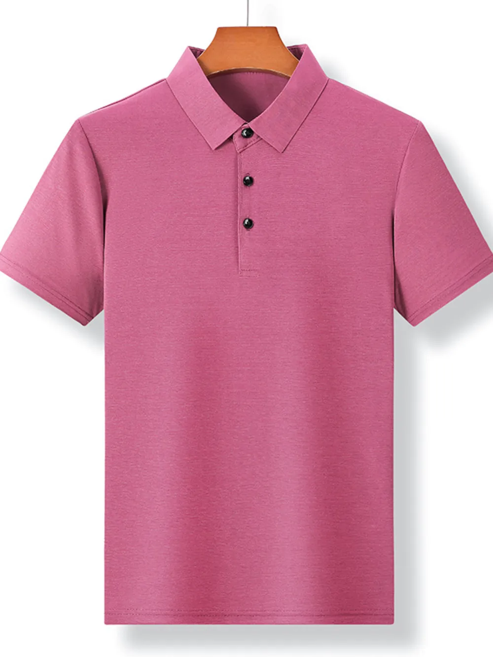 Men's Plus Size Breathable Collared Neck Short Sleeve Polo, image 3