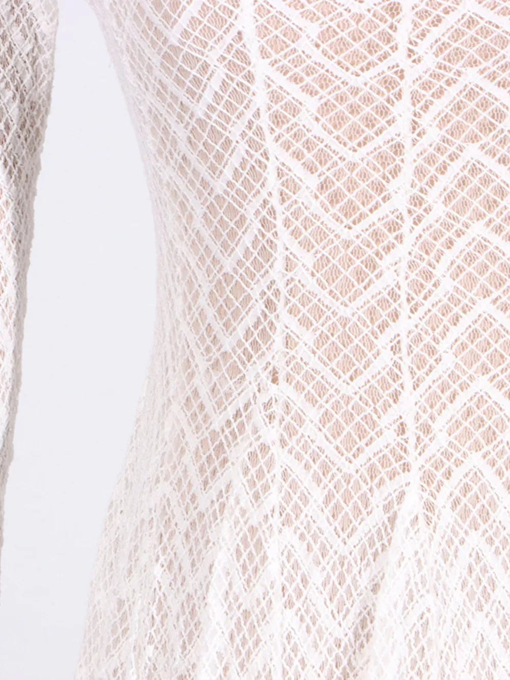 Lace Mock Neck Long Sleeve Maxi Dress, image 8