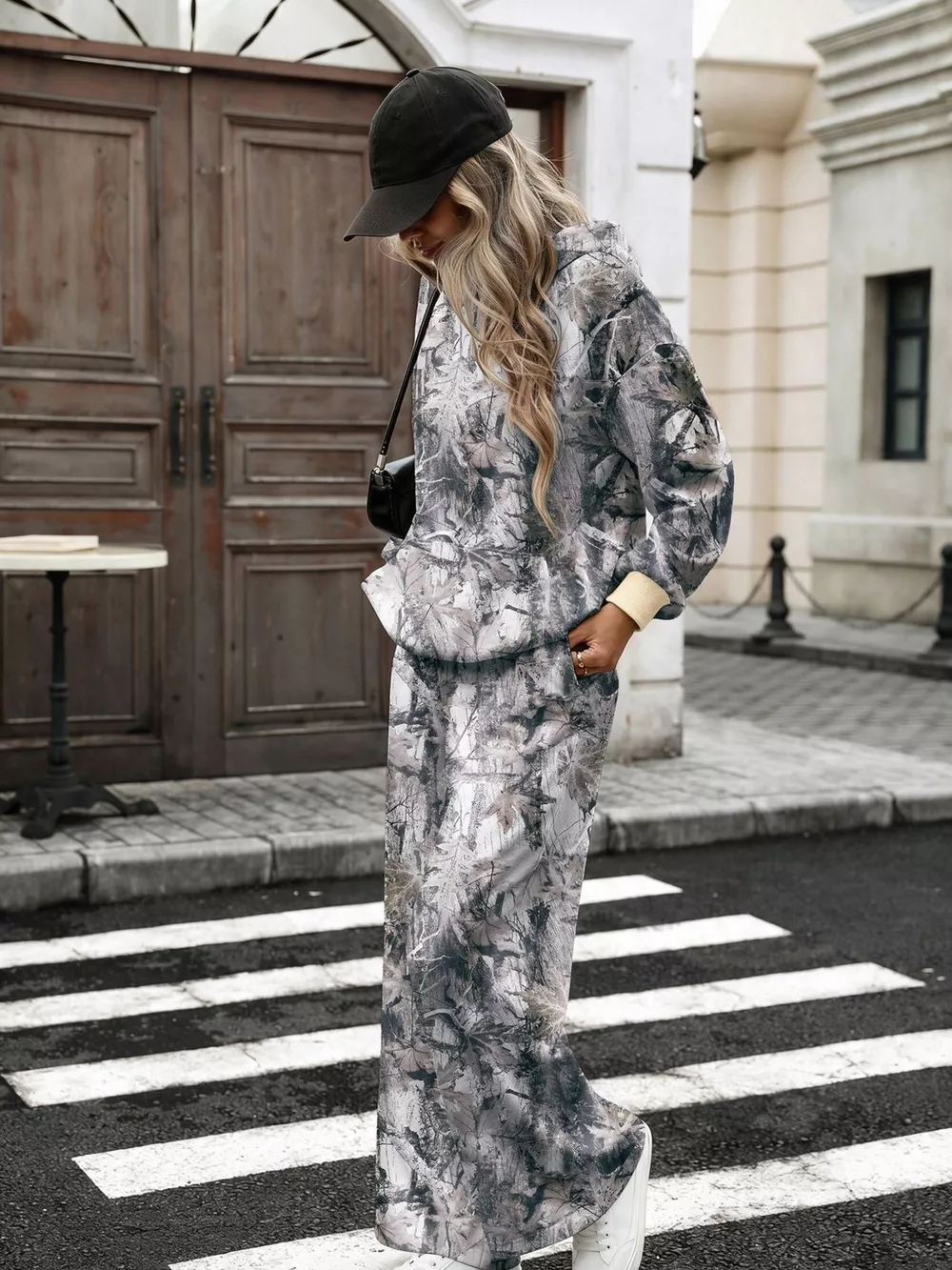 Printed Long Sleeve Hoodie and Pants Set, image 5