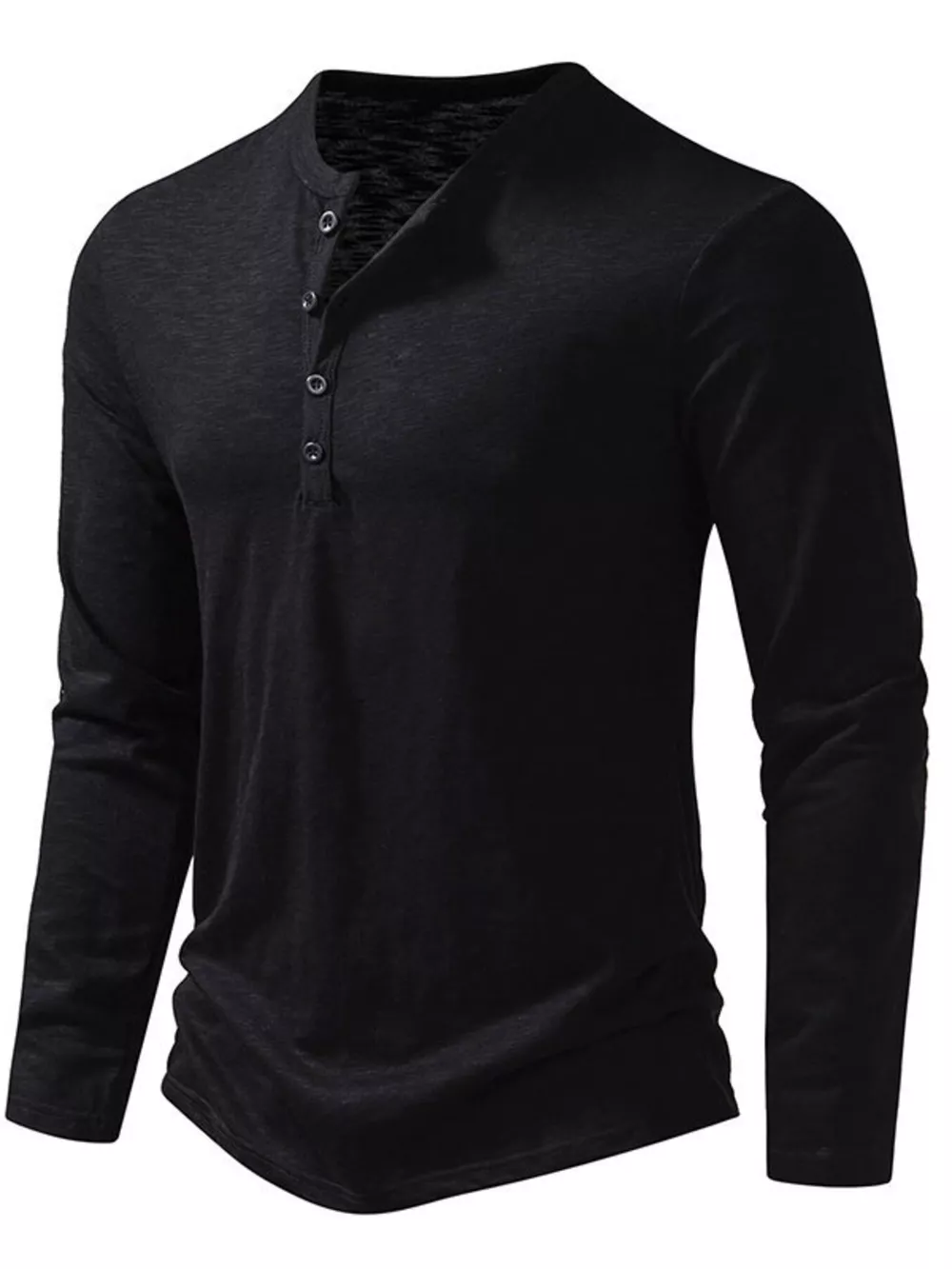 Men's Long Sleeve Henley T-Shirt, image 3