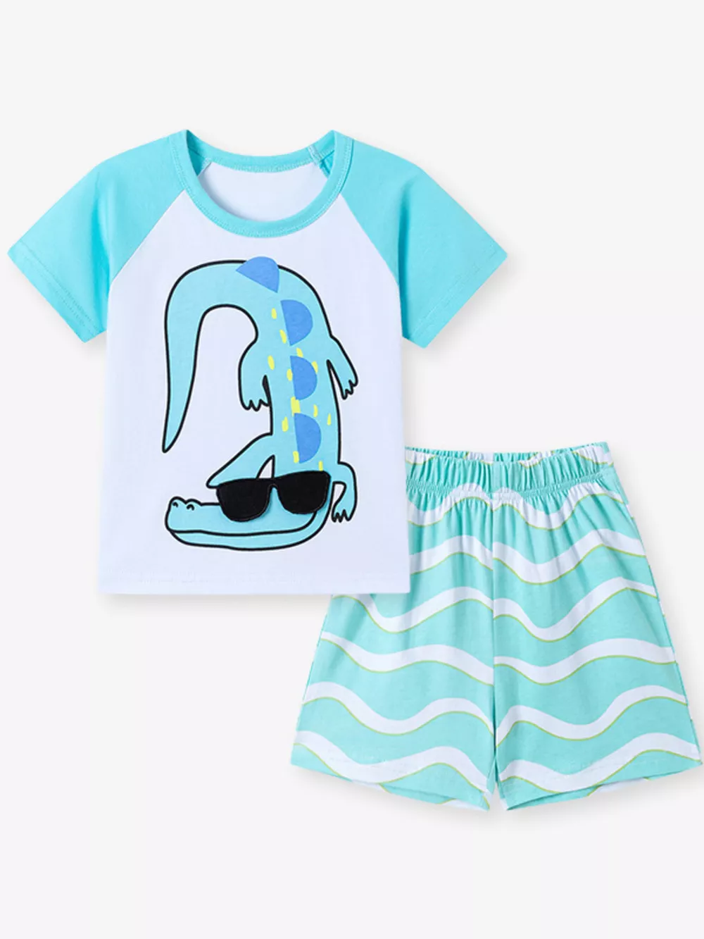 Children's Animal Round Neck Top and Shorts Set, image 6