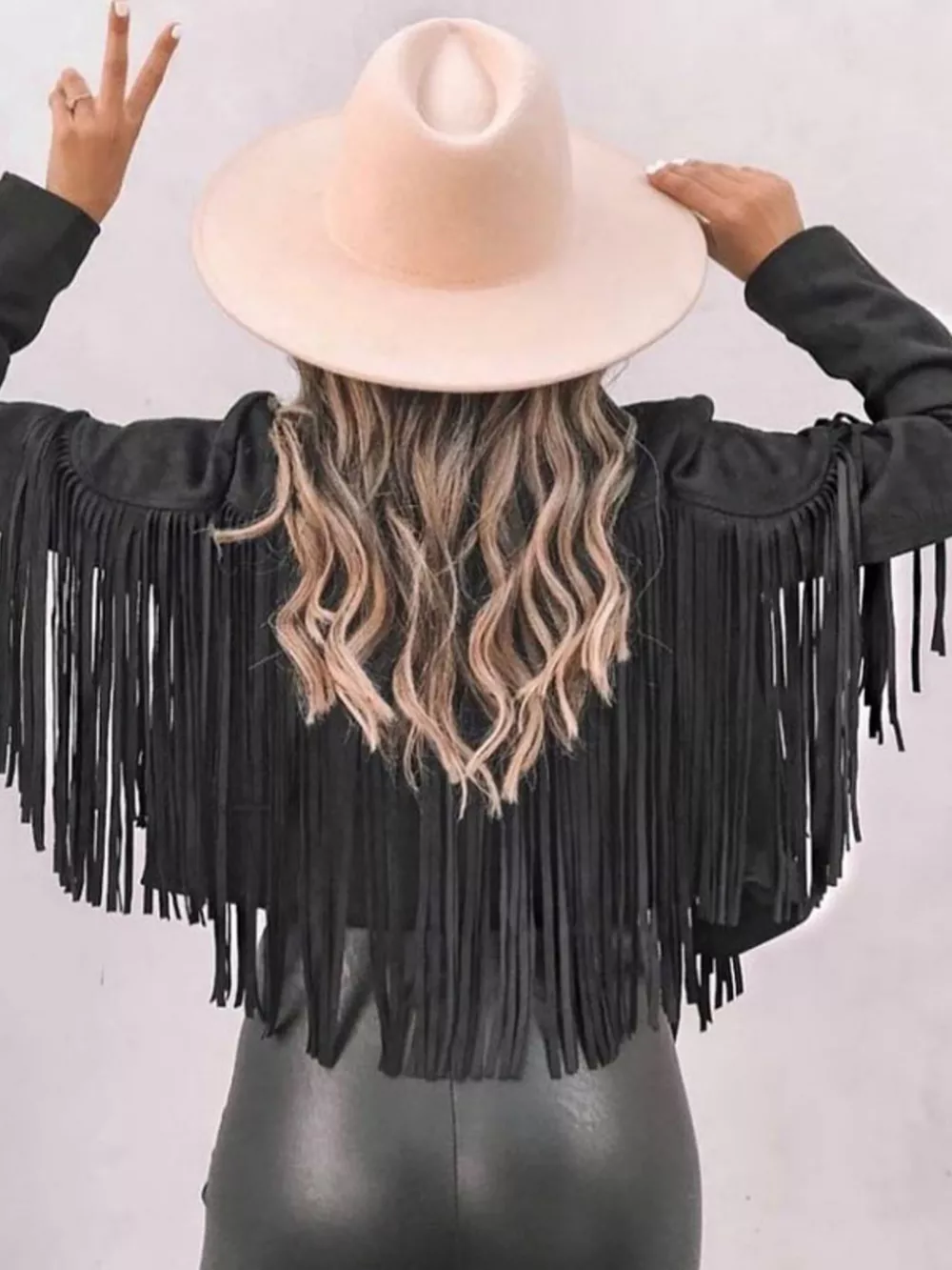 Fringe Open Front Cropped Jacket, image 7
