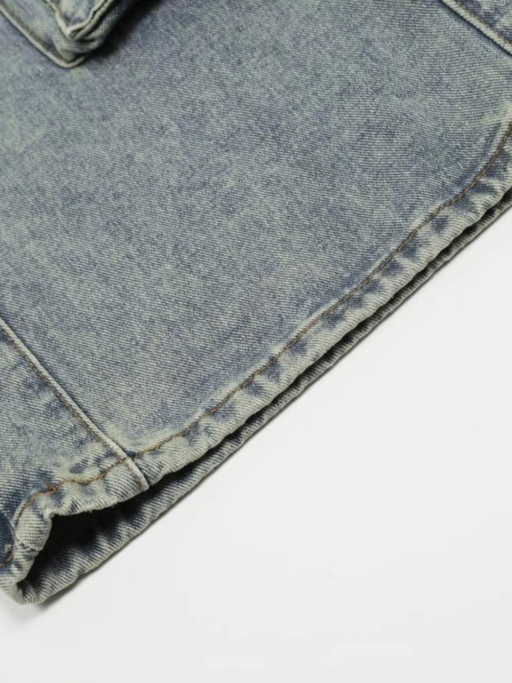 Men's Multi-Pocket Cargo Wide Leg Jeans, image 9