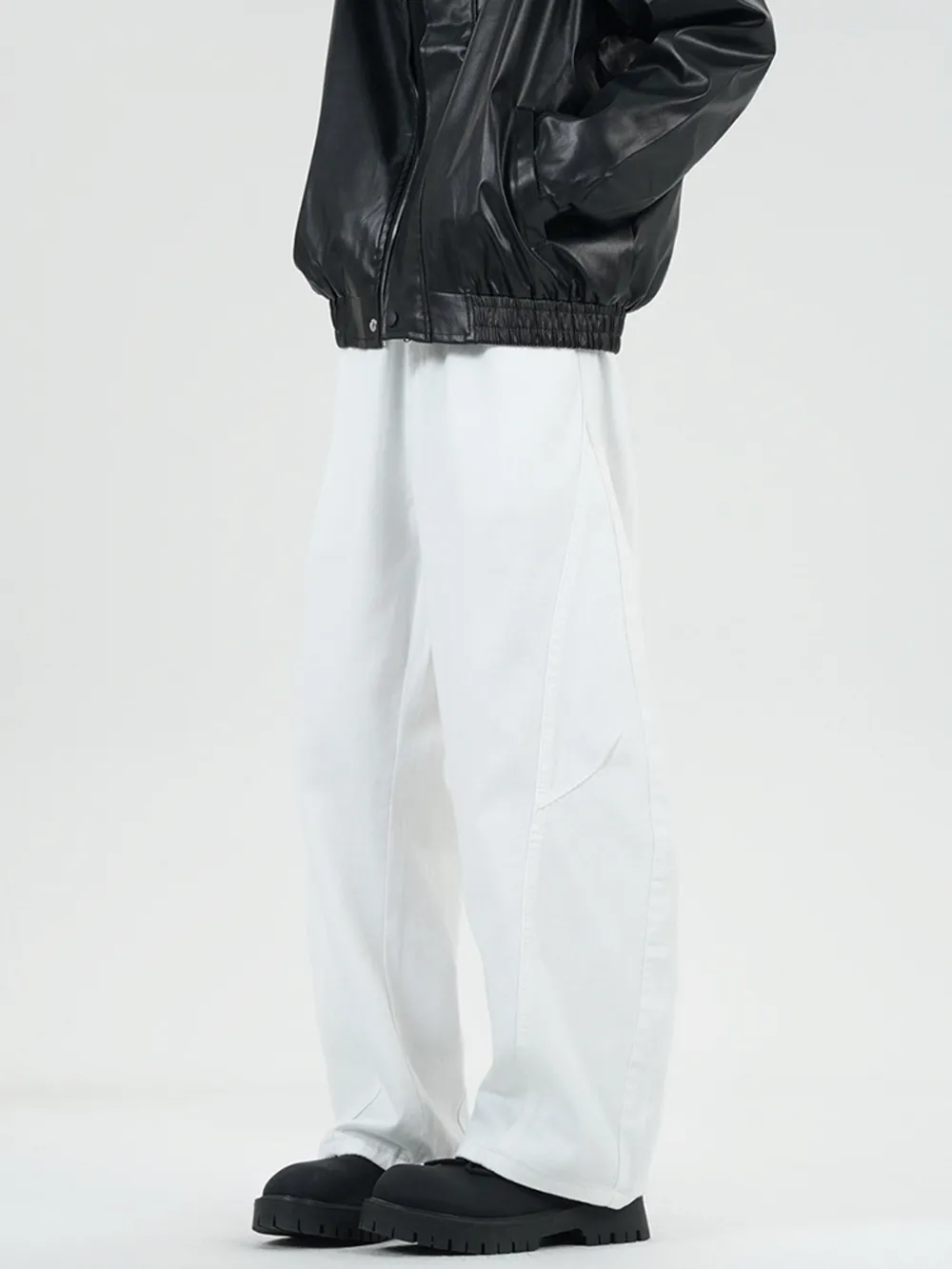 Men's Full Size Vintage Wash Wide Leg Jeans Plus Size, image 6