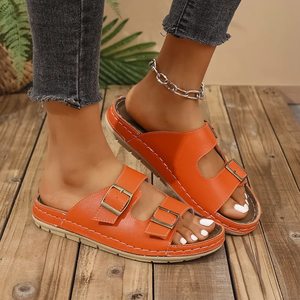 Double Buckle Platform Sandals, image 14