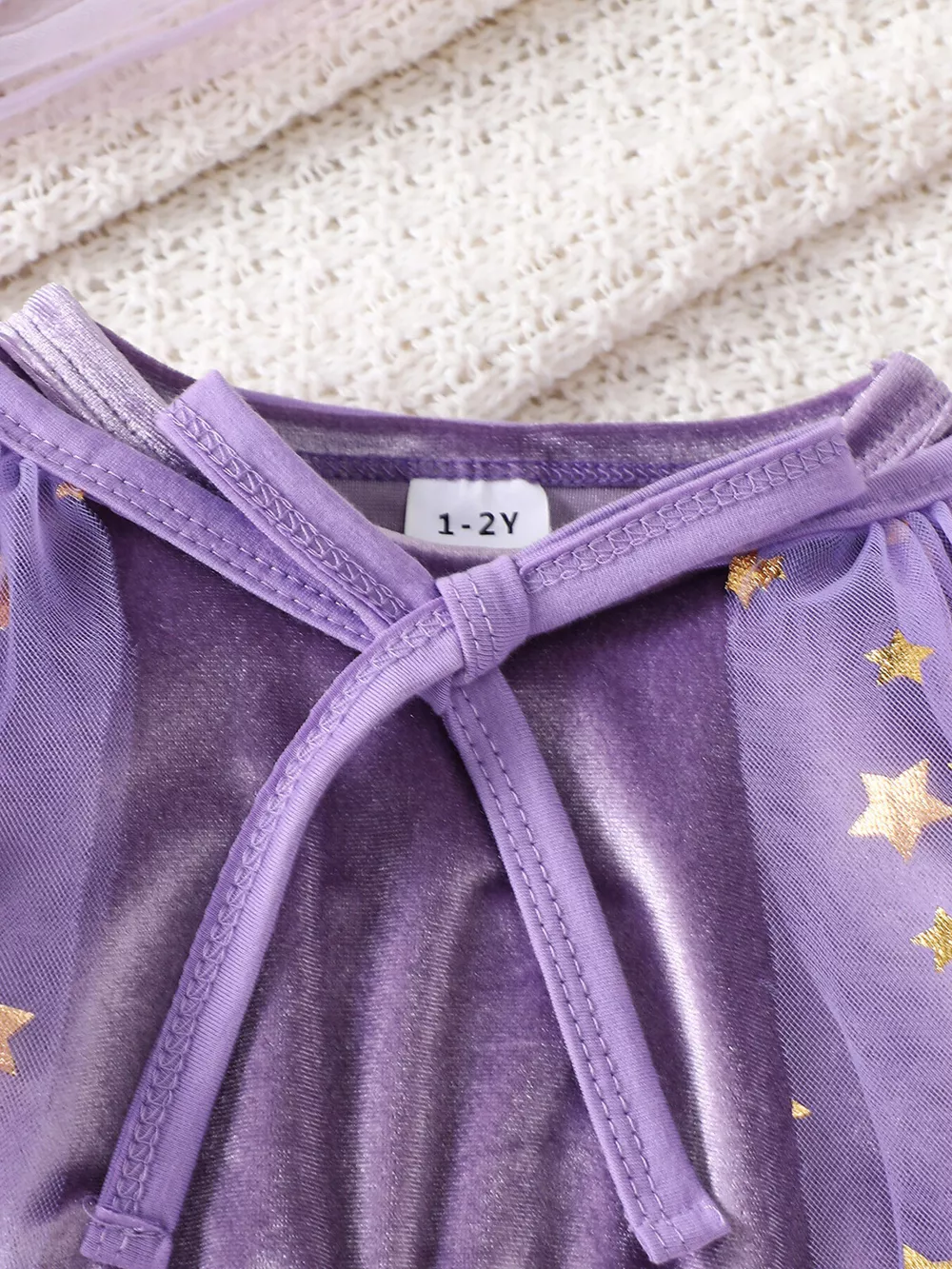 Children's Halloween Velvet Dress and Mesh Cape Set, image 3