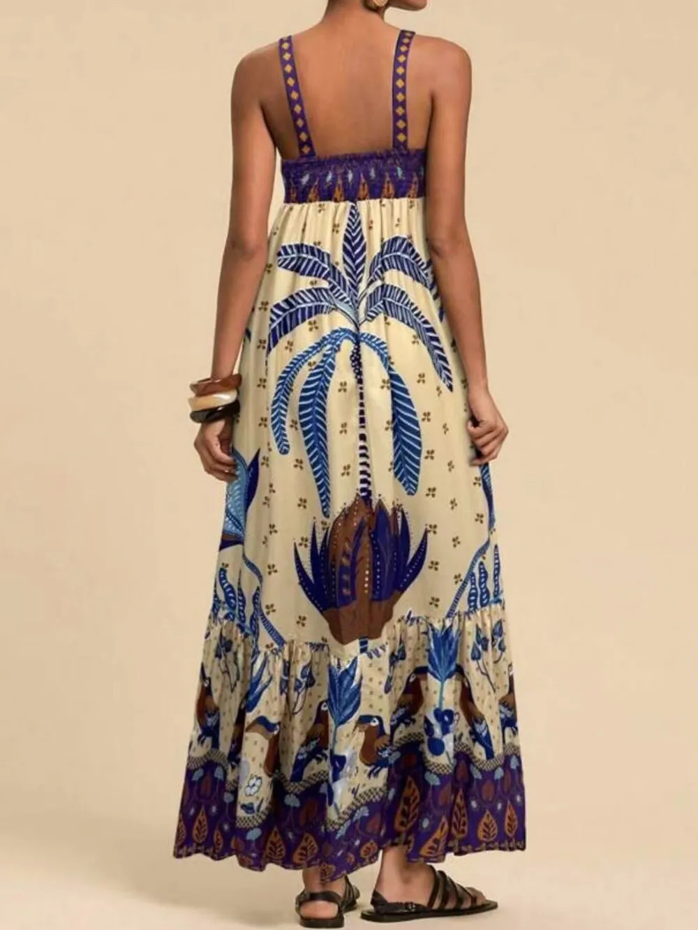 Tropical Print Maxi Cami Dress, image 7