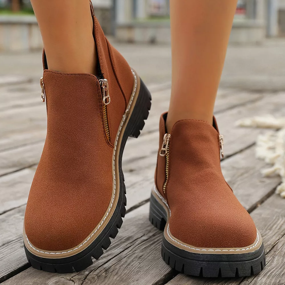 Side Zipper Ankle Boots, image 2