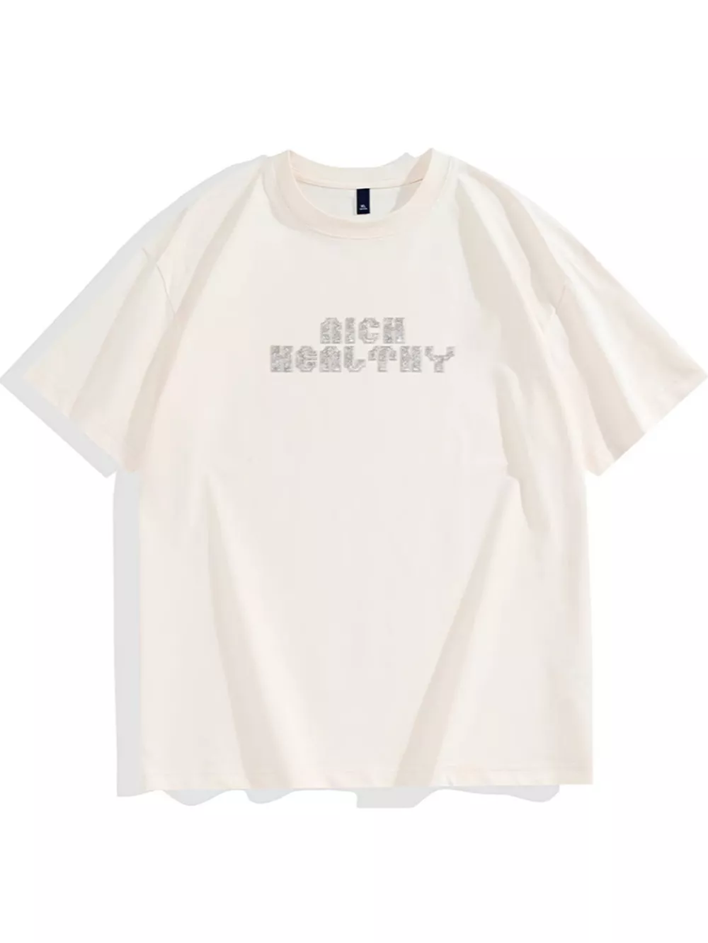 Men's Plus Size Letter Round Neck Short Sleeve T-Shirt, image 2